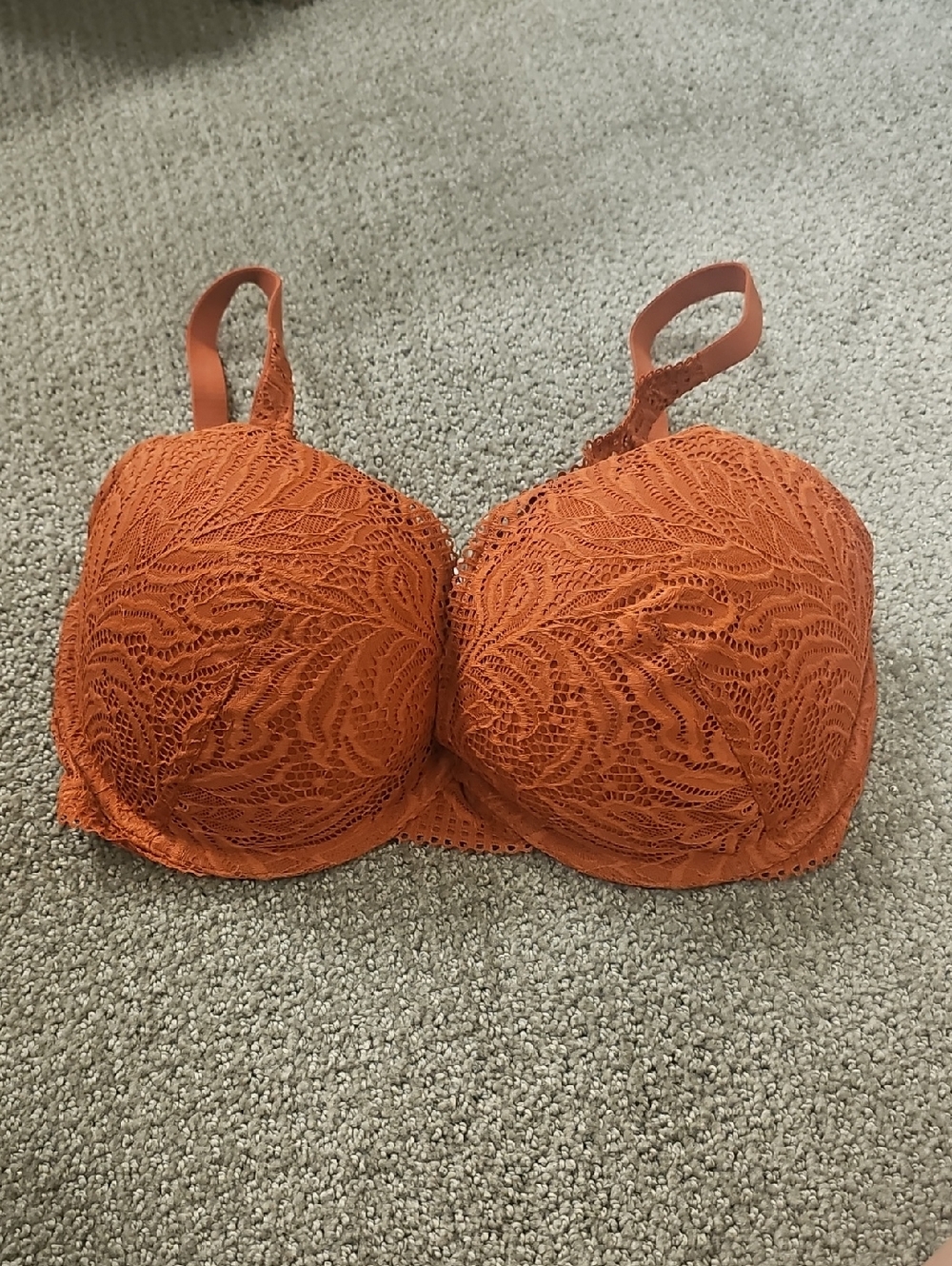 Auden Lace T-Shirt Bra in Orange